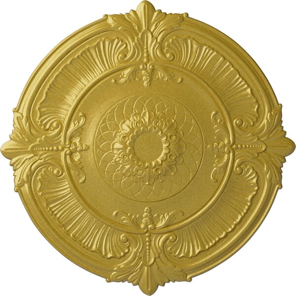 Ekena Millwork Attica Ceiling Medallion (Fits Canopies up to 3 3/4"), Hand-Painted Rich Gold, 39 1/2"OD x 2 1/2"P CM39ATRGS - main